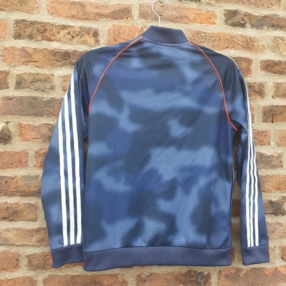 Adidas ALLOVER PRINT CAMO SST TRACK JACKET Boys 12-13y Blue - Picture 8 of 11